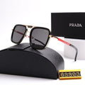 Unisex Double Bridge Metal Square Sunglasses 68805s-sss