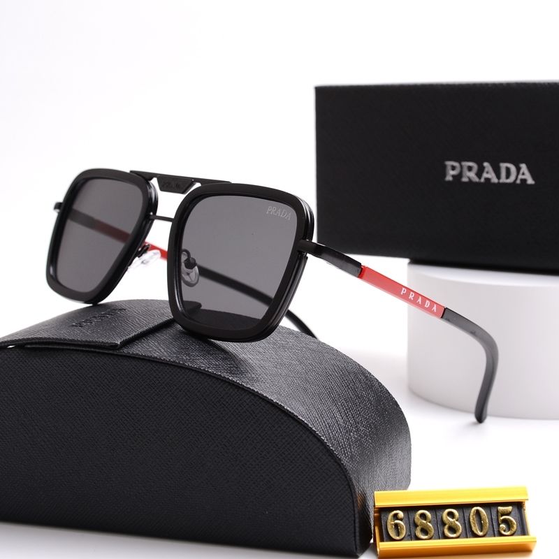 Unisex Double Bridge Metal Square Sunglasses 68805s-sss