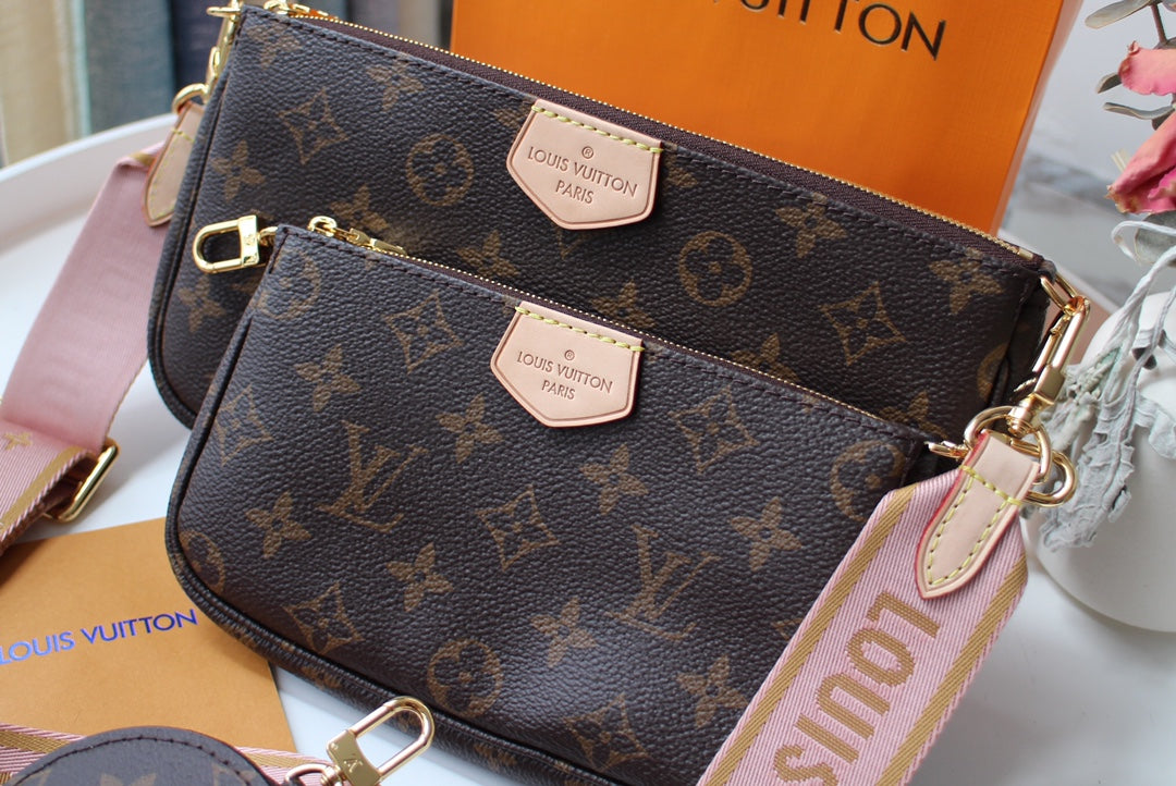LV Multi Pochette Accessoires Monogram Canvas Cowhide GHW