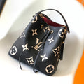 LV NéoNoé MM Black & Cream  Embossed Monogram Empreinte Cowhide 268068