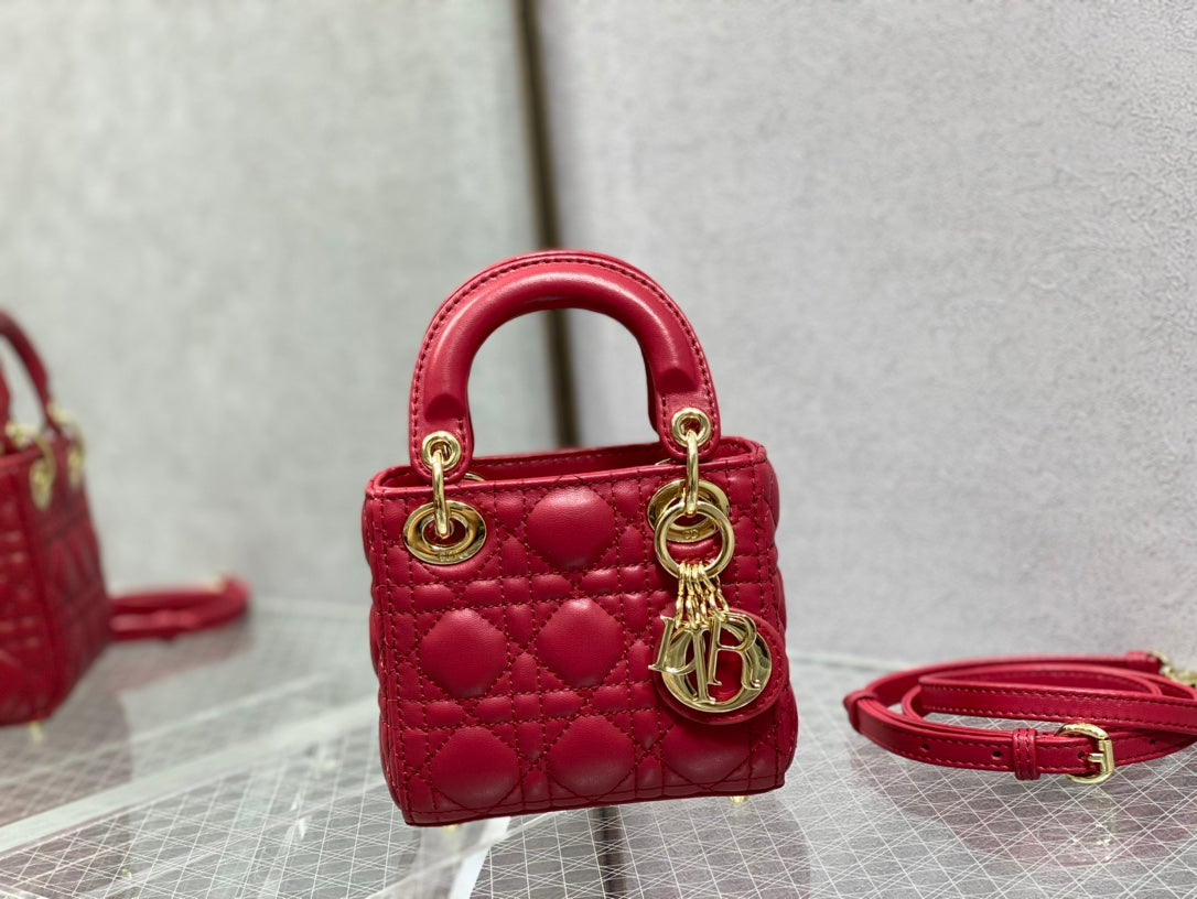 micro lady 12 red lambskin