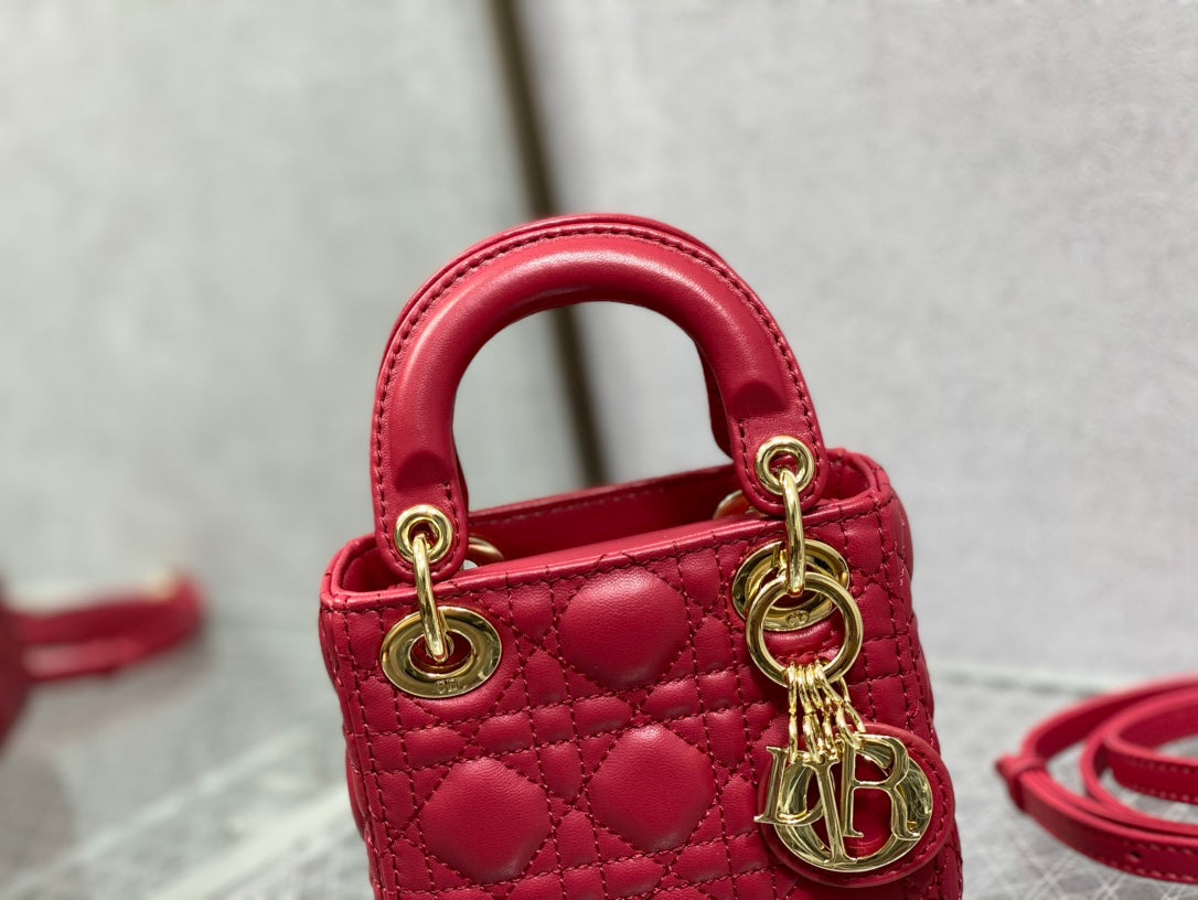 micro lady 12 red lambskin