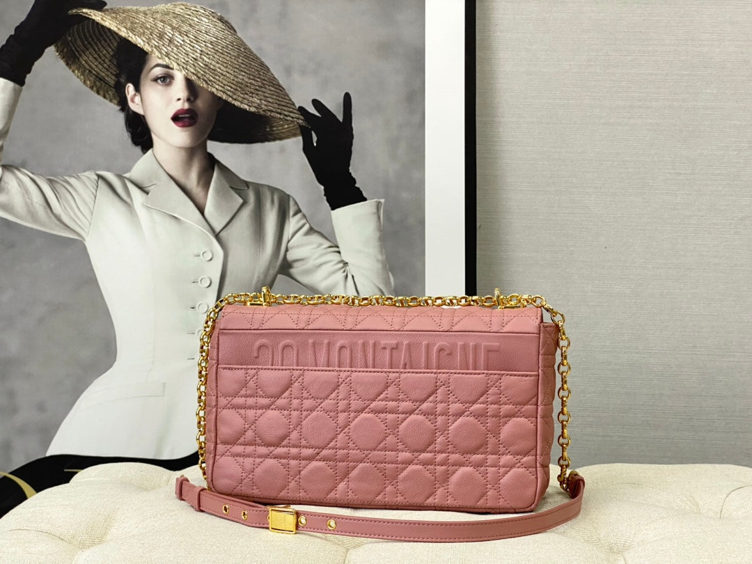 LARGE CARO BAG 28 ANTIQUE PINK CALFSKIN