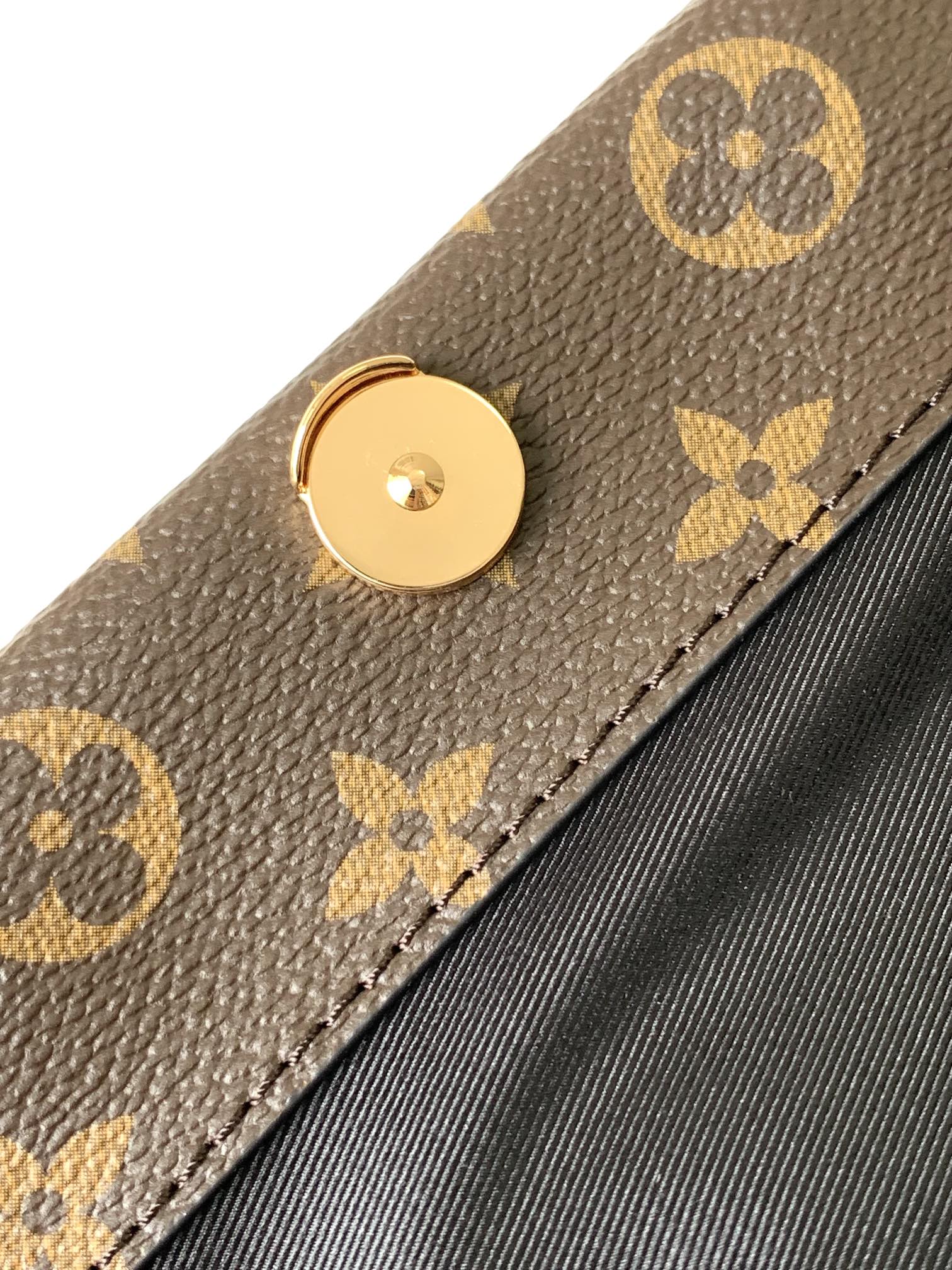LV Cluny Mini Bag Brown Monogram Canvas Beige Cowhide 268762