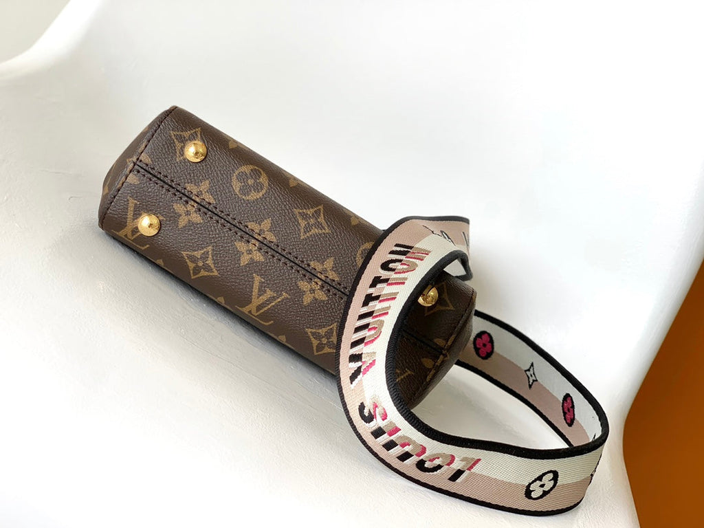 LV Cluny Mini Bag Brown Monogram Canvas Beige Cowhide 268762