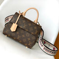 LV Cluny Mini Bag Brown Monogram Canvas Beige Cowhide 268762