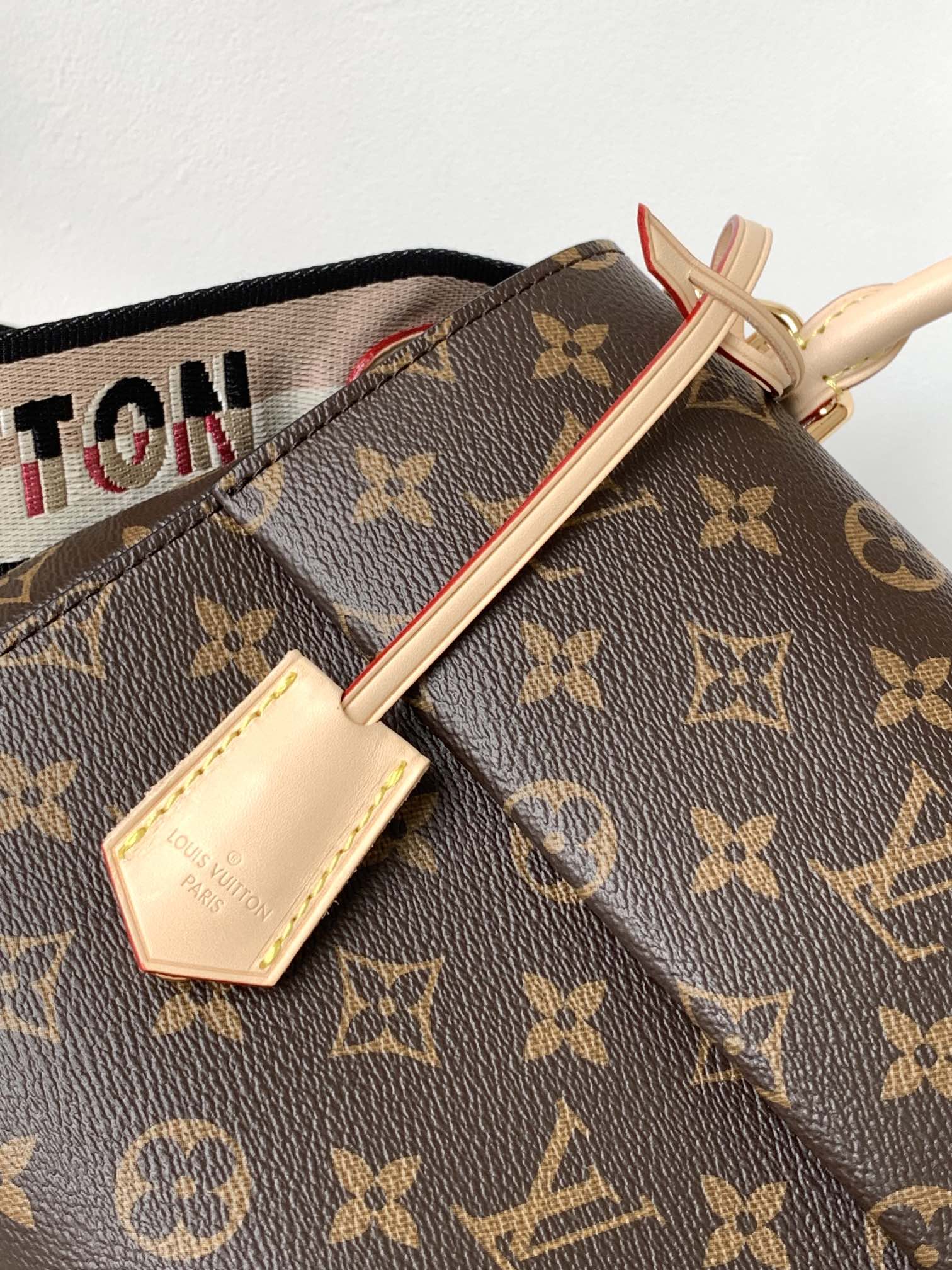 LV Cluny BB Bag Brown Monogram Canvas Beige Cowhide 268760