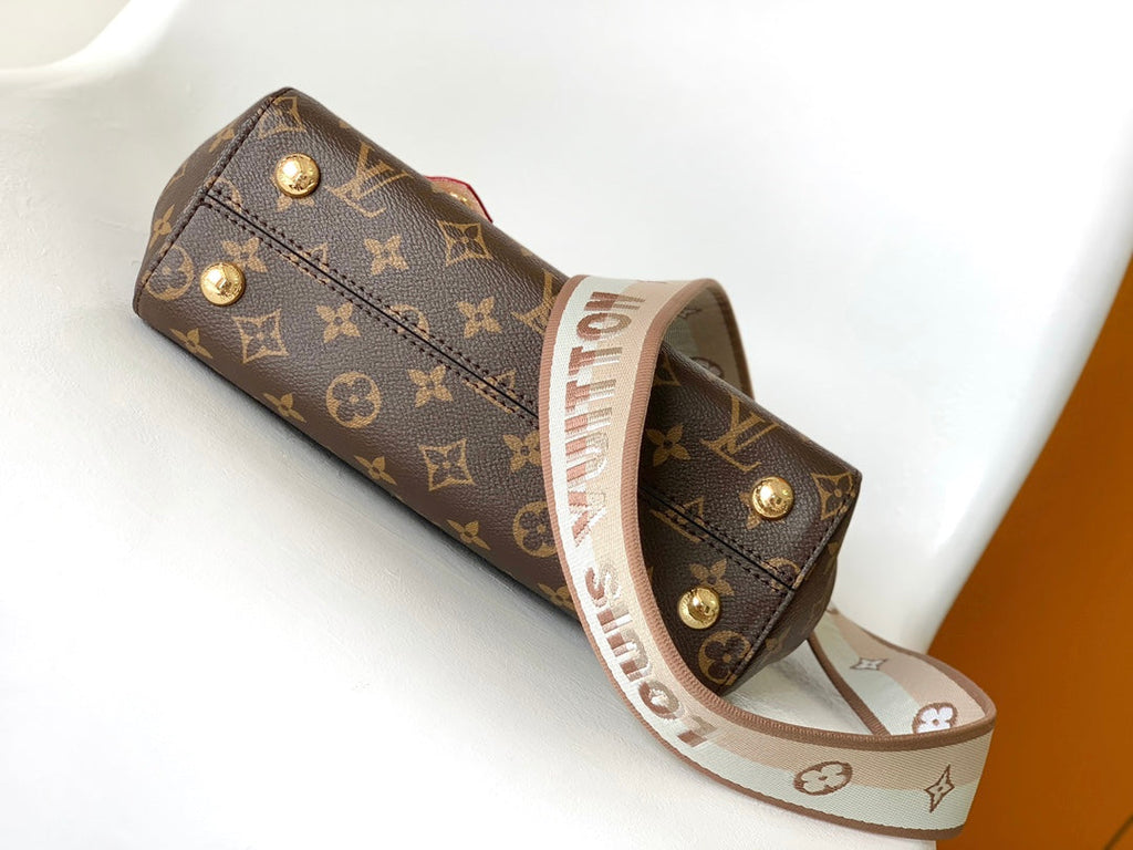 LV Cluny BB Bag Brown Monogram Canvas Beige Cowhide 268764
