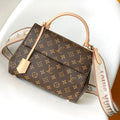 LV Cluny BB Bag Brown Monogram Canvas Beige Cowhide 268764