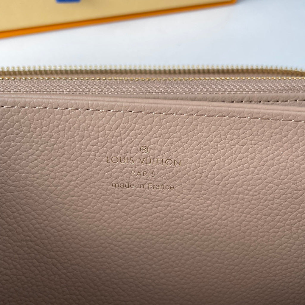 LV M60571 Zippy Wallet Tourterelle Monogram Empreinte Leather 221620