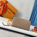 LV M60571 Zippy Wallet Tourterelle Monogram Empreinte Leather 221620