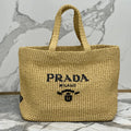 PRA BEIGE CROCHET TOTE BAG 40CM