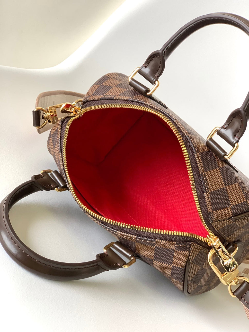 LV Speedy Bandoulière 20cm Brown Damier Ebene Canvas GHW