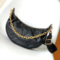 LV Over The Moon Handbag 27.5cm Black Embroidered Smooth Calfskin