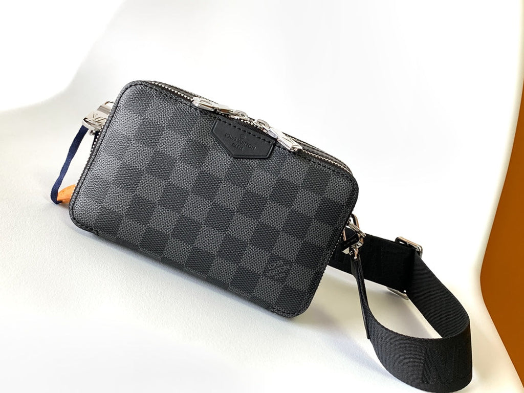 LV Alpha Wearable Wallet Black Damier Graphite 268784