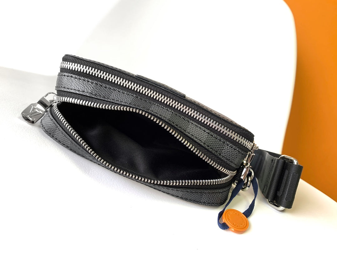 LV Alpha Wearable Wallet Black Damier Graphite 268784