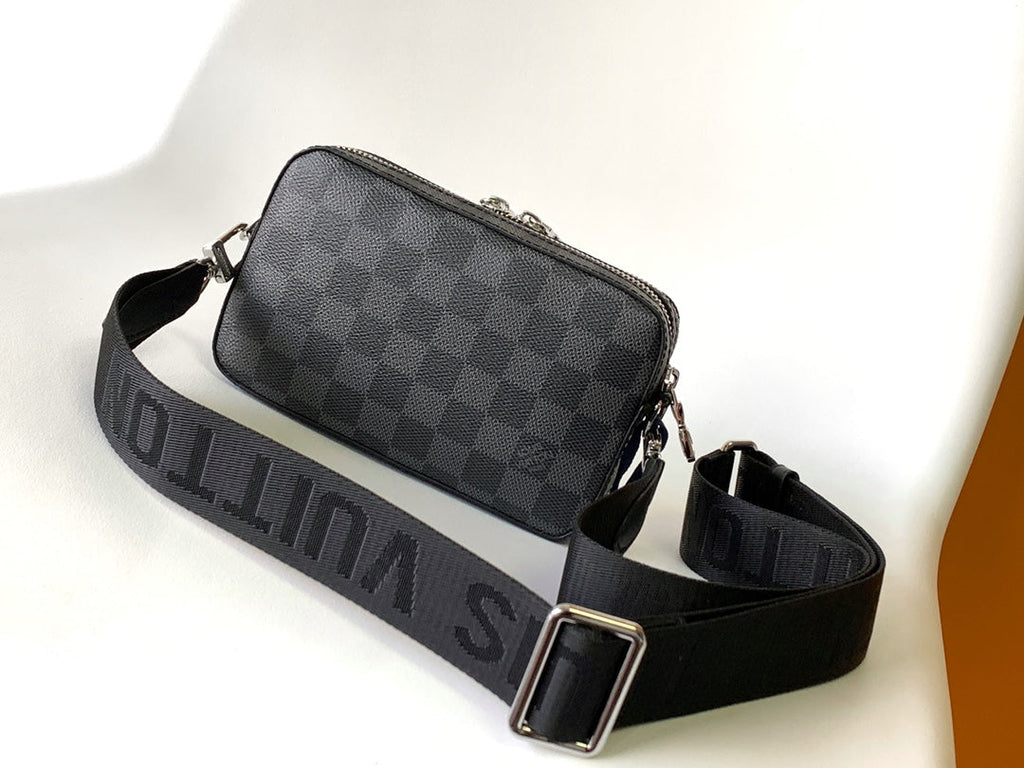 LV Alpha Wearable Wallet Black Damier Graphite 268784