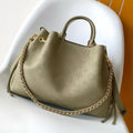 BELLA TOTE 32 IN ROSEMARY PERFORATED CALFSKIN GOLD HARDWARE