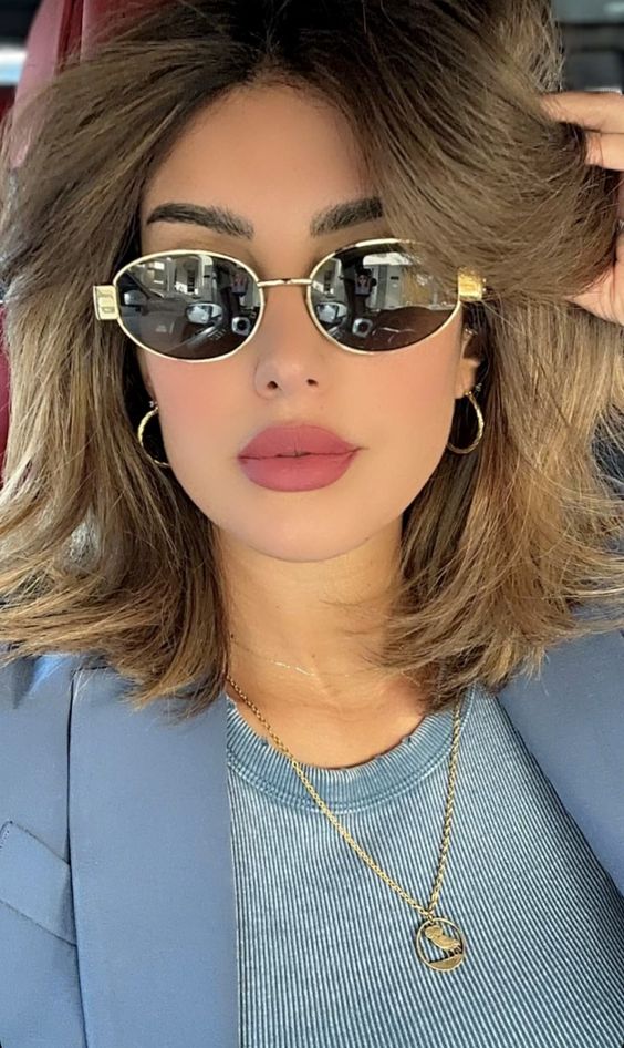 Oval-frametone METAL SUNGLASSESs-sss