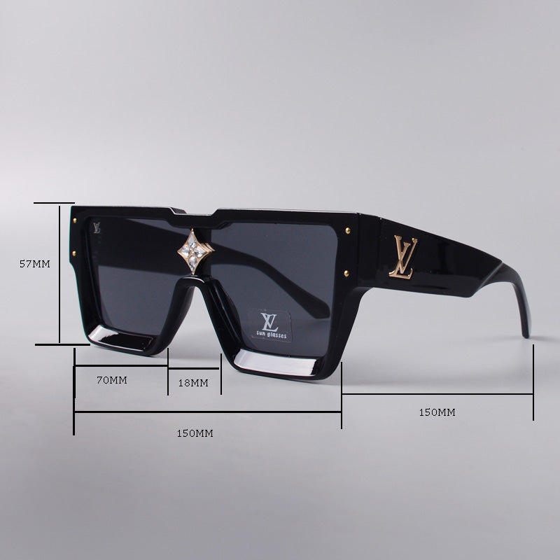 Luxury Large Frame Fashion Sunglasses—82978s-sss