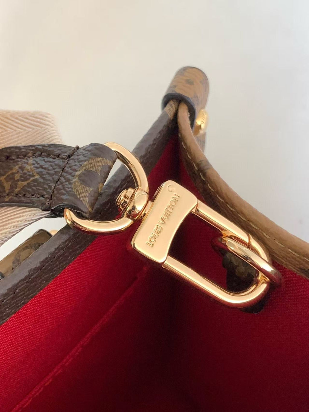 LV OnTheGo PM Brown Monogram and Monogram Reverse Coated Canvas