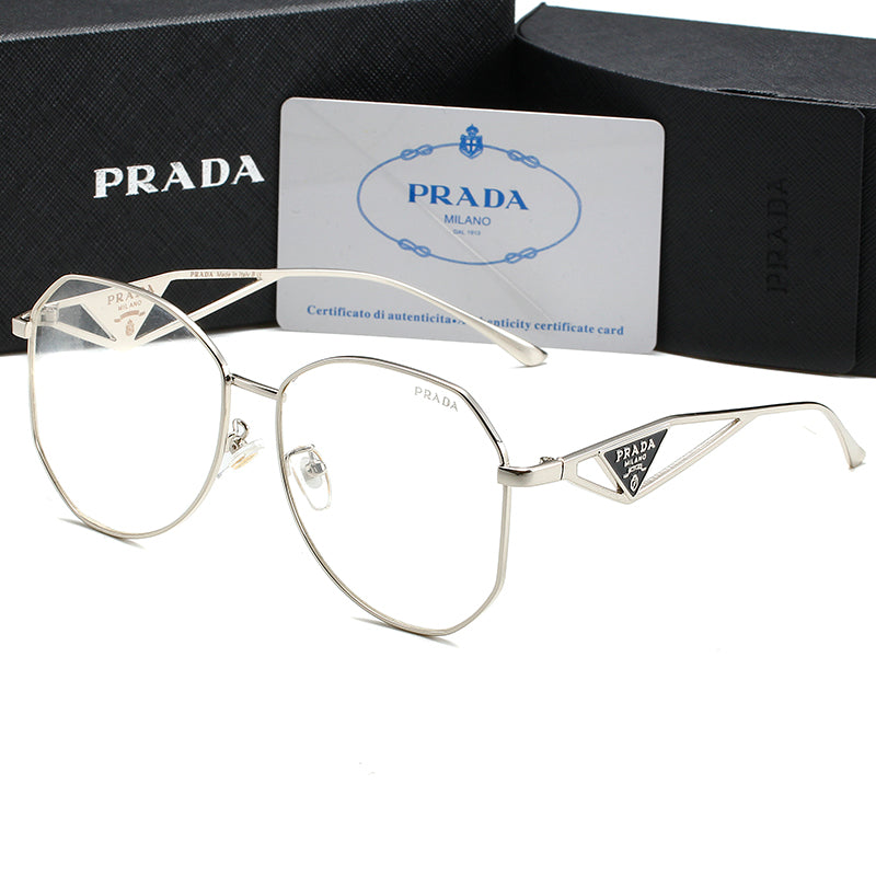 Unisex Triangle Logo Metal Sunglassess-sss