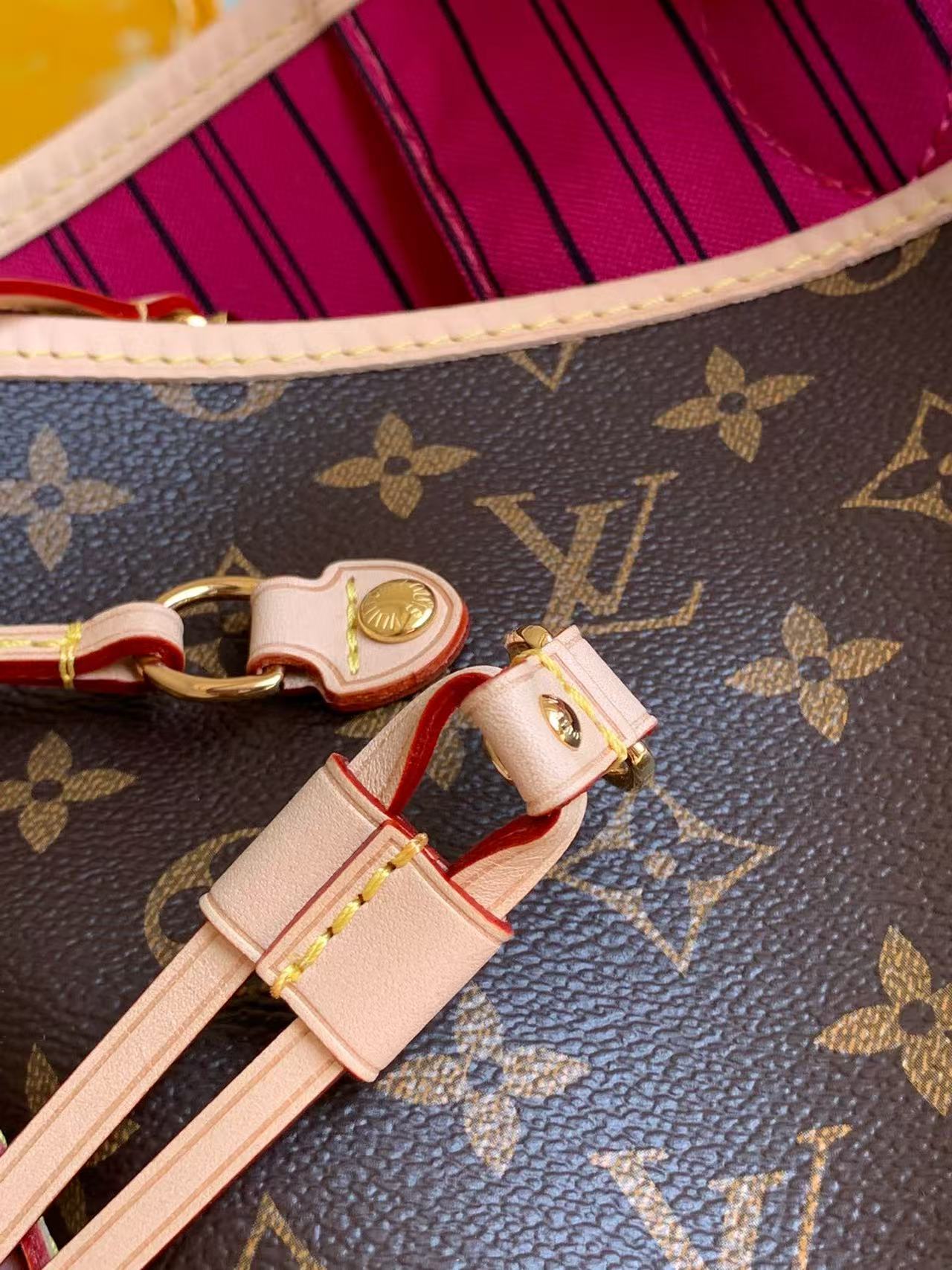 LV Neverfull GM 40cm M41180 Brown Monogram Canvas & Cowhide