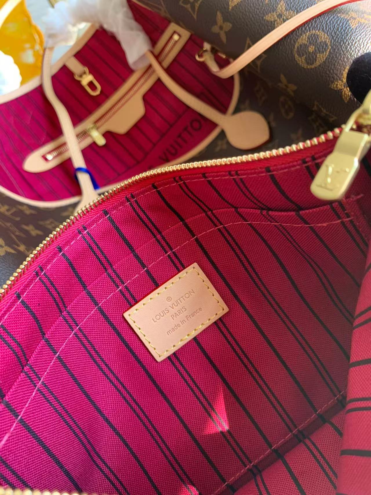 LV Neverfull GM 40cm M41180 Brown Monogram Canvas & Cowhide