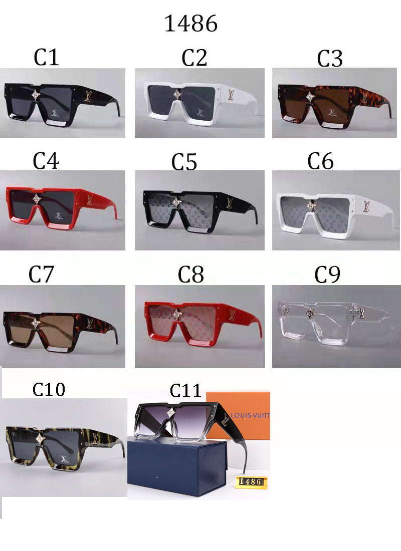 Luxury Large Frame Fashion Sunglasses—82978s-sss