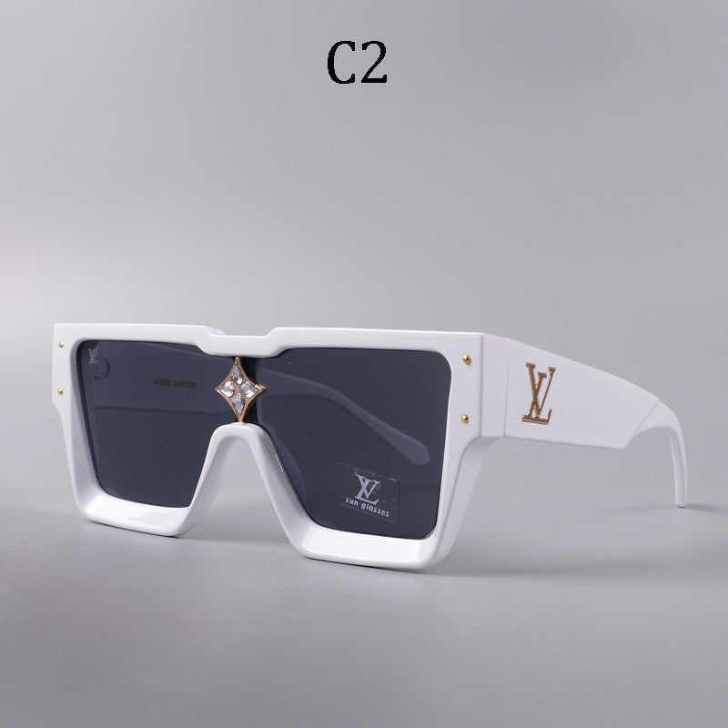 Luxury Large Frame Fashion Sunglasses—82978s-sss