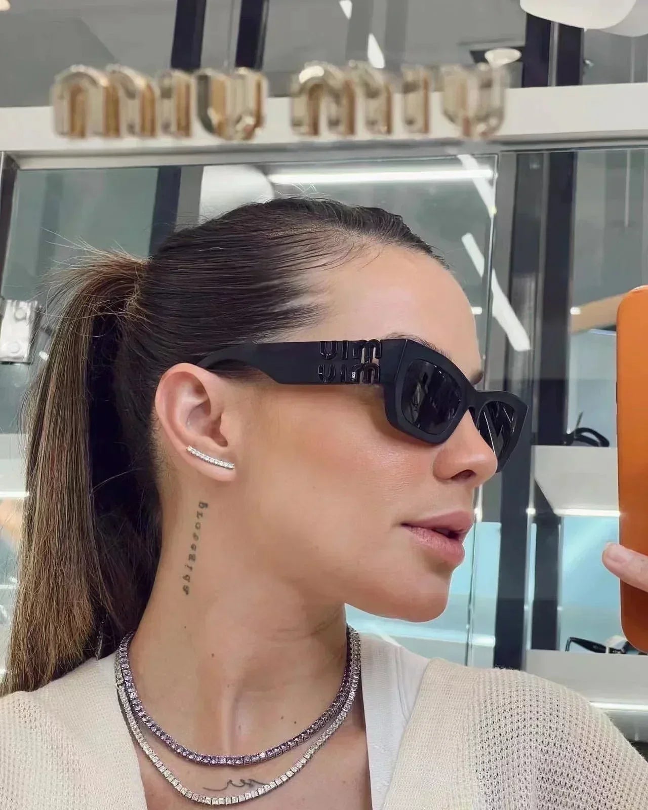 Fashion Square Cat-Eye Sunglasses 6037s-sss