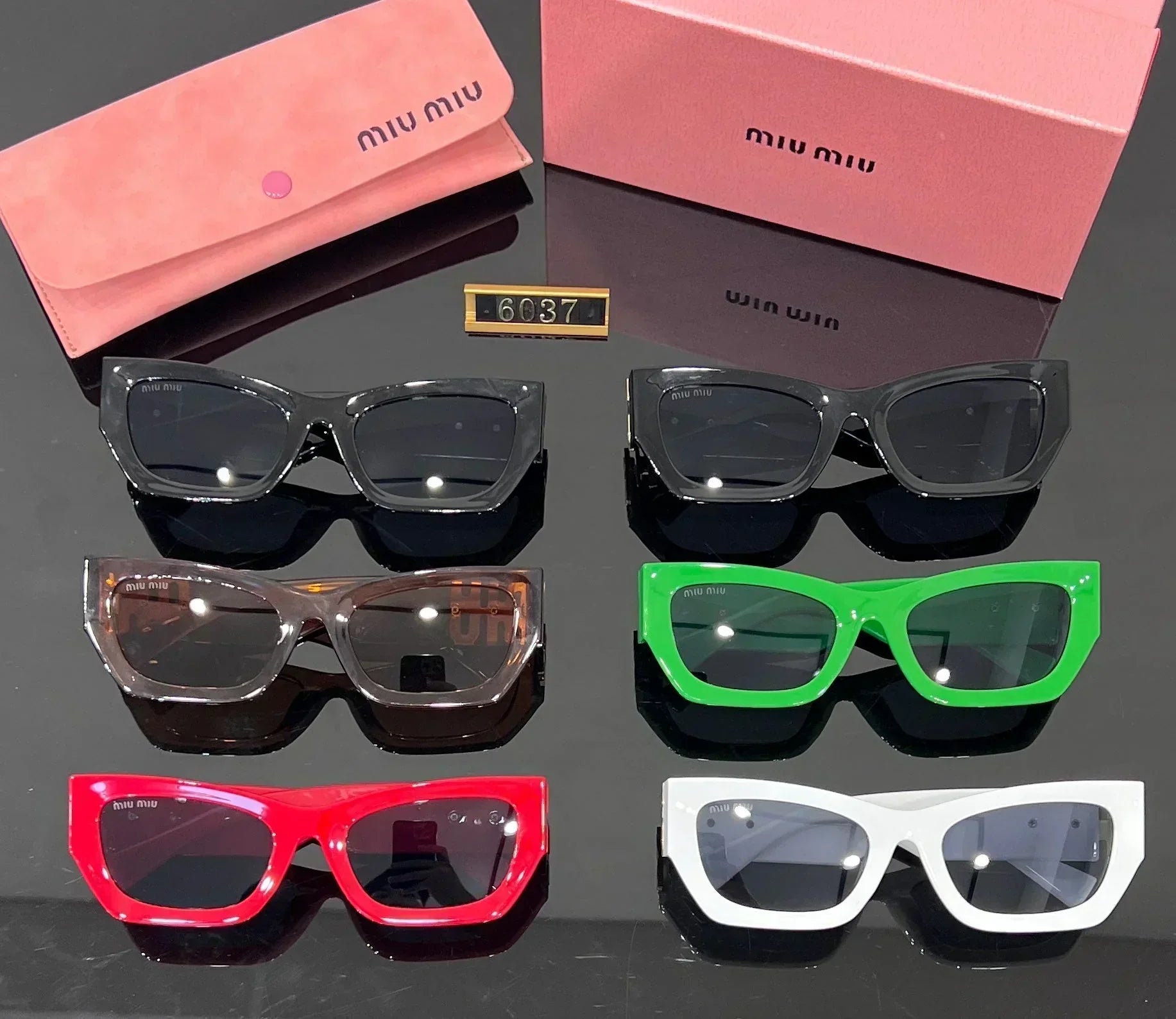 Fashion Square Cat-Eye Sunglasses 6037s-sss