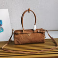pra medium 32cm brown suede tote bag