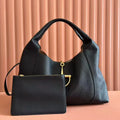 GG Softbit Shoulder Bag 46cm Black Grained Calfskin Gold Hardware