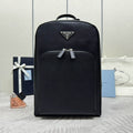 Prada Triangle-Logo Zipped Backpack Black Saffiano leather