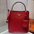 Prada Medium Cuir Panier Bag Red Saffiano leather