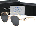 Unisex Triangle Logo Metal Sunglassess-sss