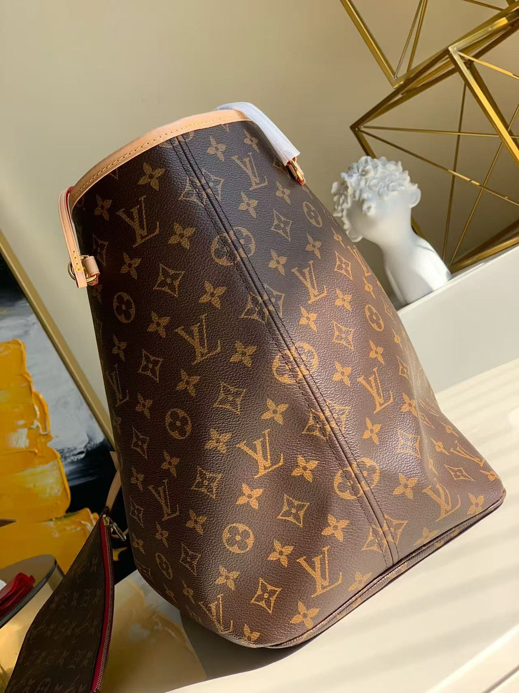 LV Neverfull GM 40cm M41180 Brown Monogram Canvas & Cowhide