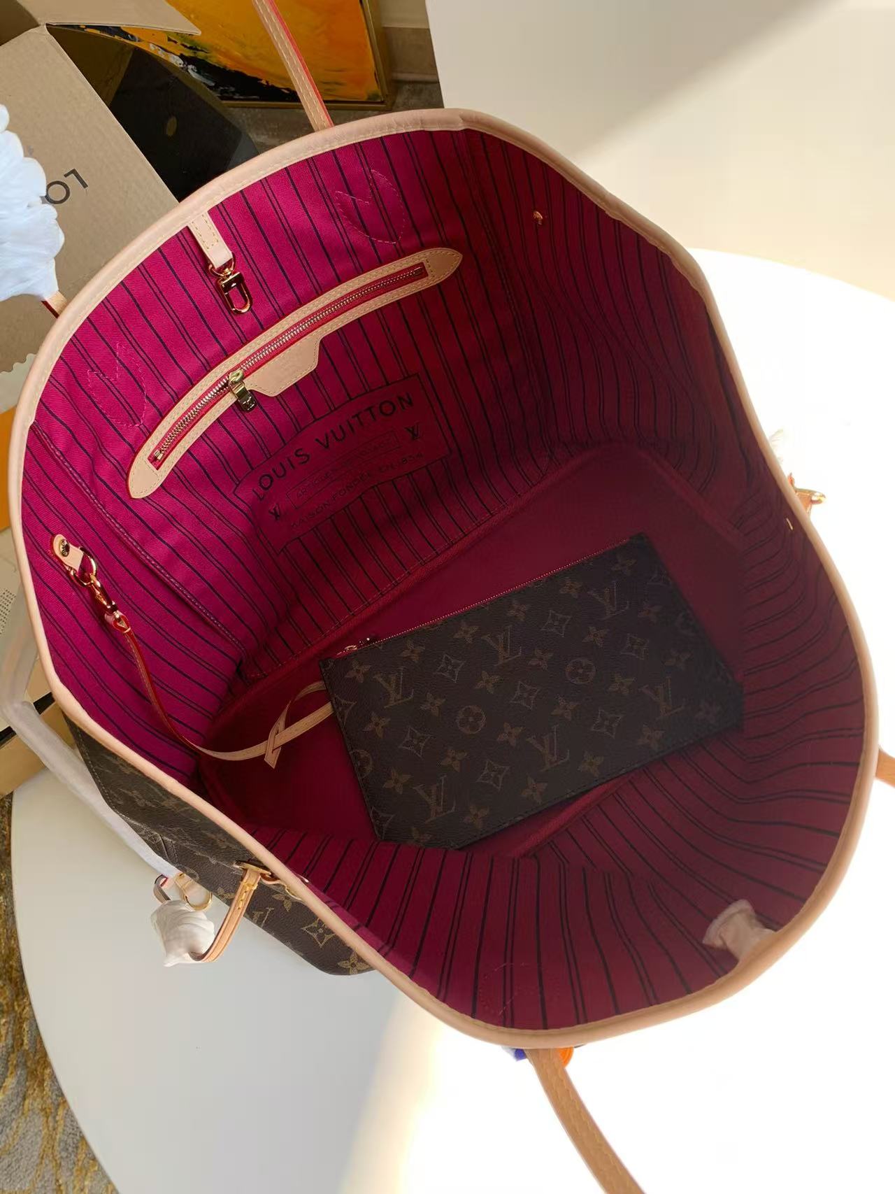 LV Neverfull GM 40cm M41180 Brown Monogram Canvas & Cowhide