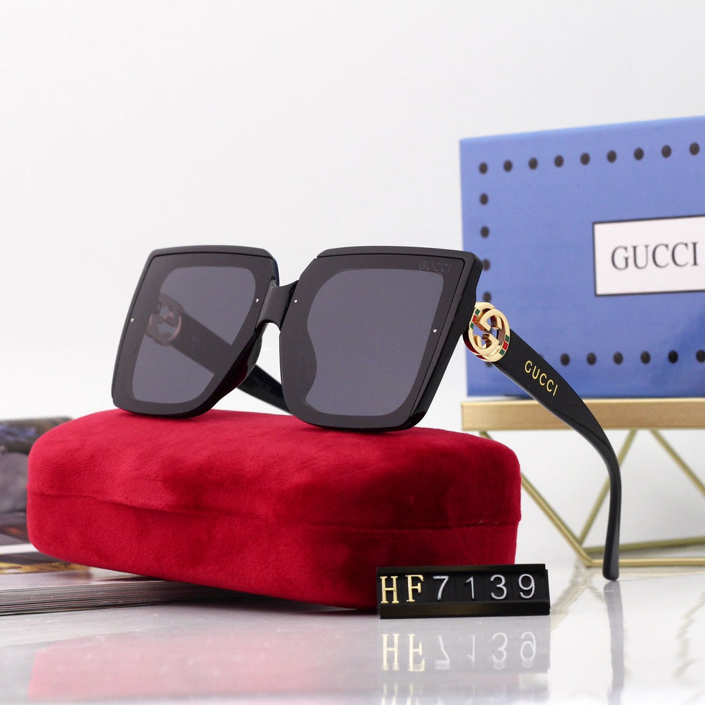 New Square Frame Environmentally Friendly PC Sunglasses 7139s-sss