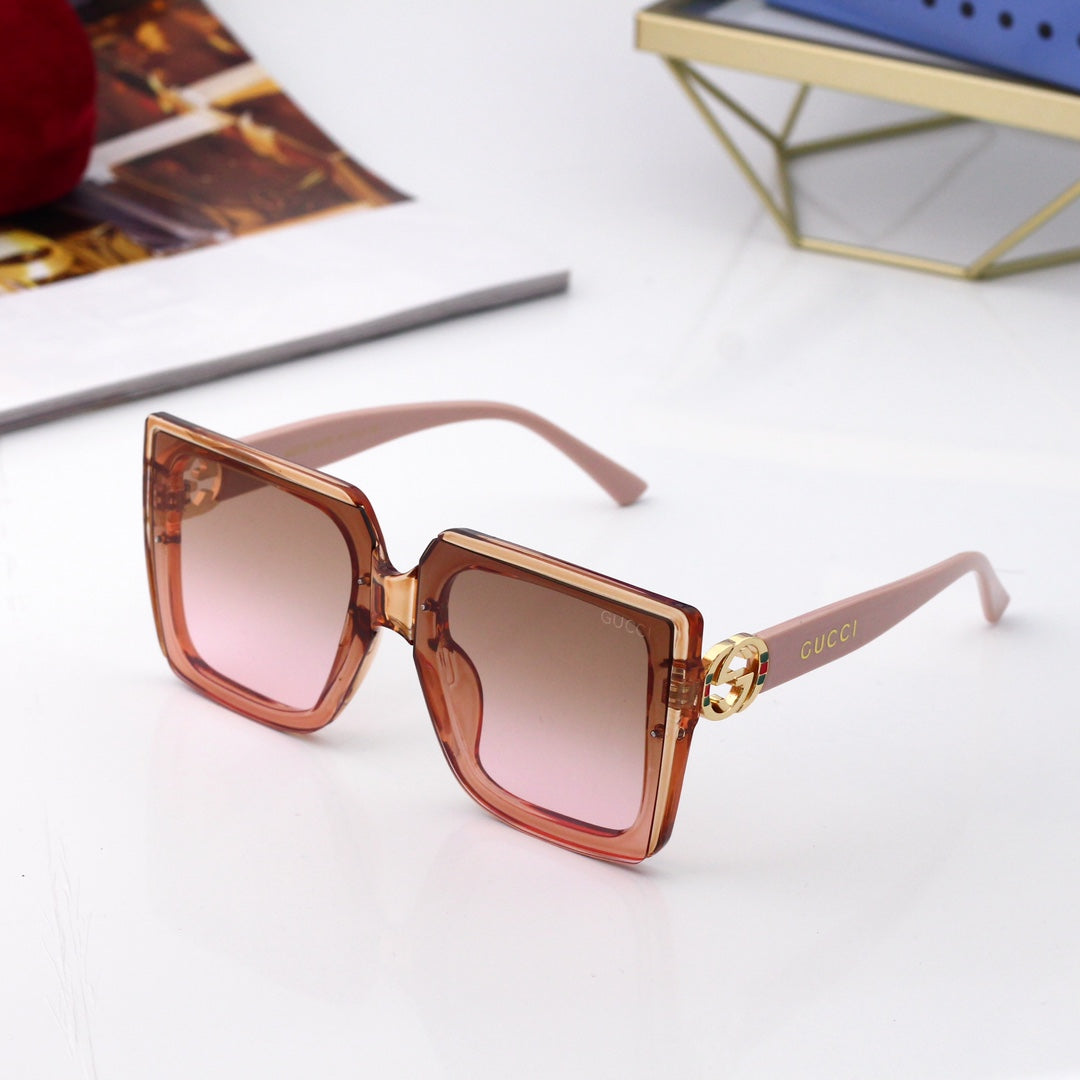 New Square Frame Environmentally Friendly PC Sunglasses 7139s-sss