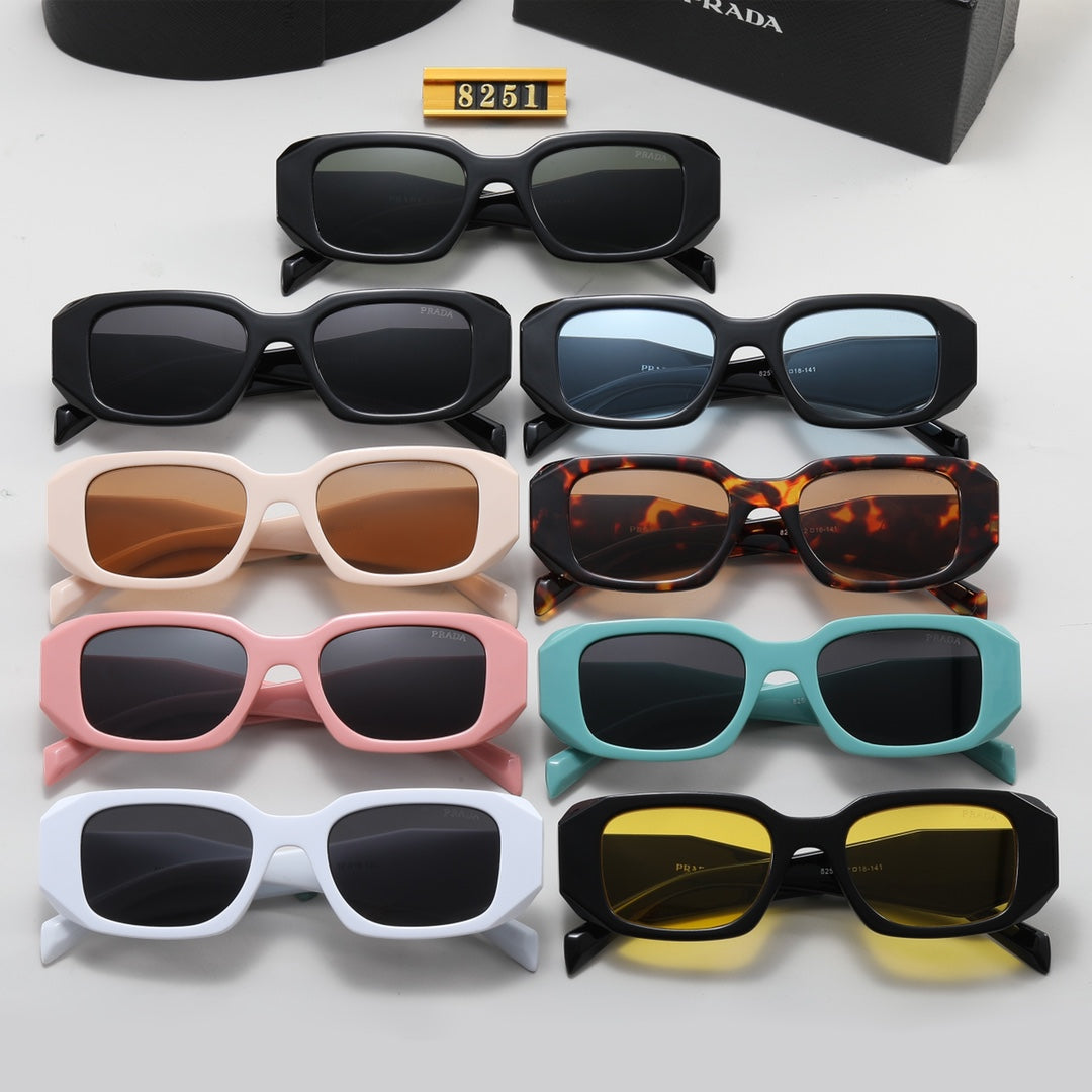 Polygonal Retro Unisex Sunglasses 8251s-sss