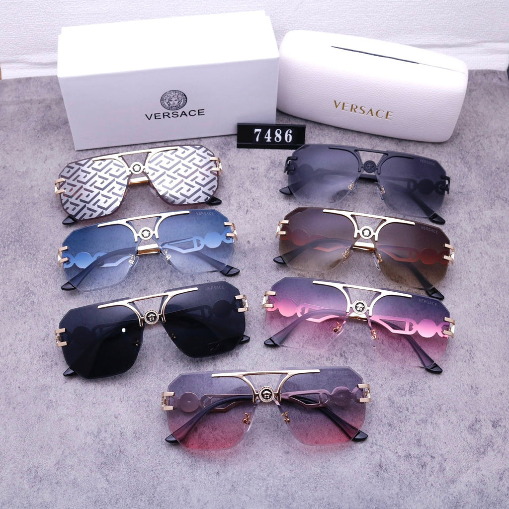 Stylish Medusa Rimless Sunglasses 7486s-sss