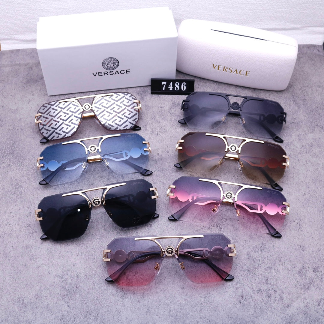 Stylish Medusa Rimless Sunglasses 7486s-sss