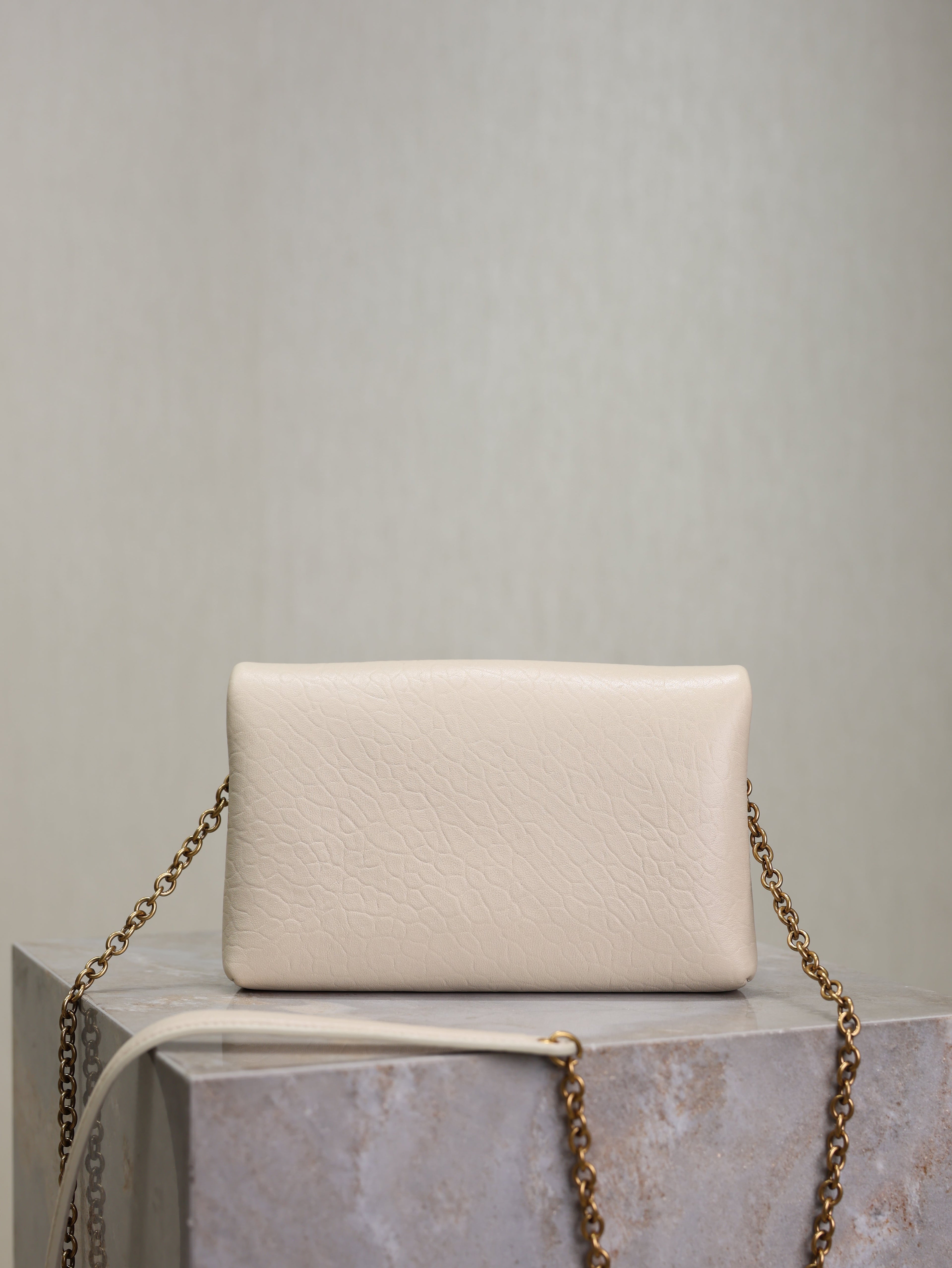 Prada Calypso Bag 19cm White Elephant Leather