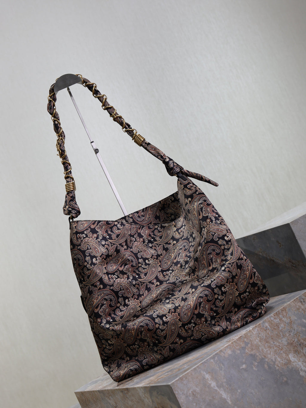 Prada AMALIA Tote Bag 40cm Jacquard Frabic GHW