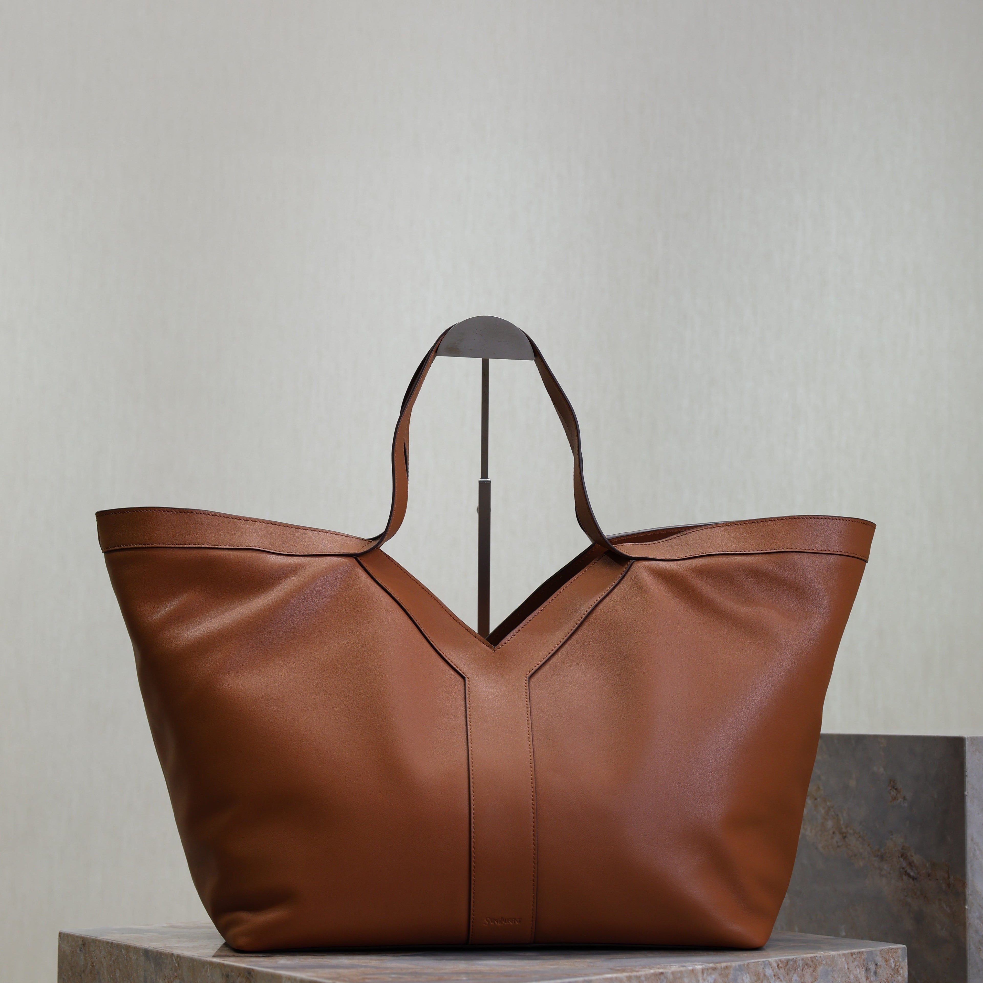 Prada Y Tote Bag Brown Cowhide