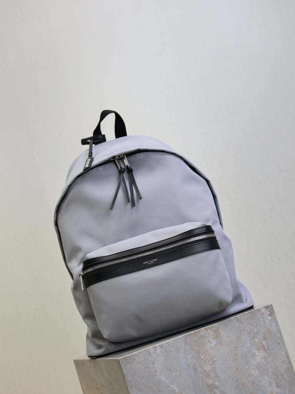 Prada City Backpacks Light Gray Cowhide Cotton