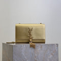 Prada Kate Small Bag 20cm Gold Metallic Calfskin.