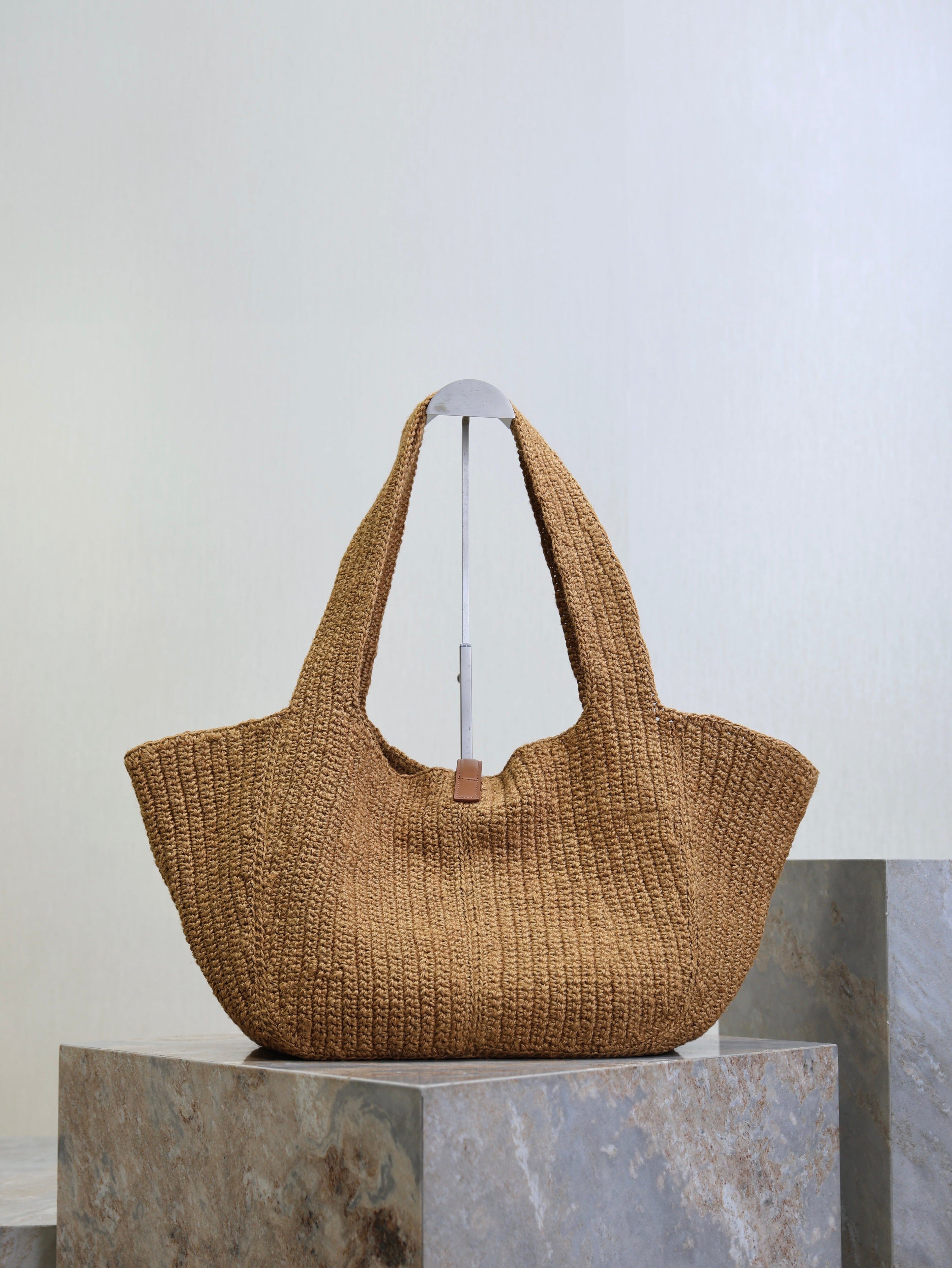 Prada Le 5 À 7 Bea 50cm Brown Rope Woven Leather